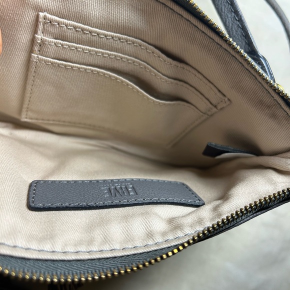 Frye “Paige” Charcoal Leather Wristlet with Tassel Accents - Picture 5 of 9